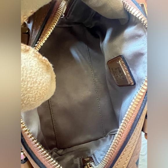 MCM Cognac Visetos Swarovzki mini boston 2 way - Picture 13 of 14